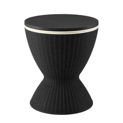 Gardeon Outdoor Bar Table Portable Ice Bucket Cooler 30L Adjustable Top Black - Image 3