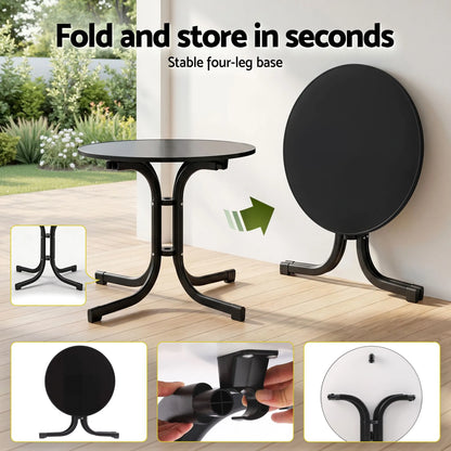 Gardeon 5PCS Outdoor Dining Set Table and Chairs Patio Furniture Garden Diamond Black - Image 5