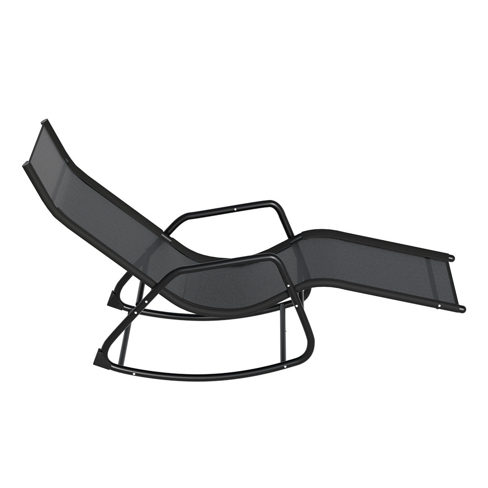 Gardeon Sun Lounge Rocking Chair Outdoor Lounger Patio Furniture Pool Garden - Image 4