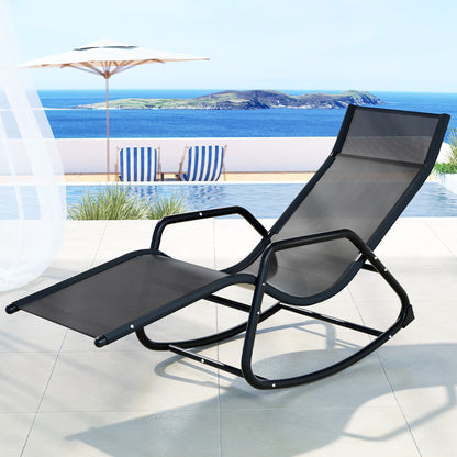Gardeon Sun Lounge Rocking Chair Outdoor Lounger Patio Furniture Pool Garden - Image 6