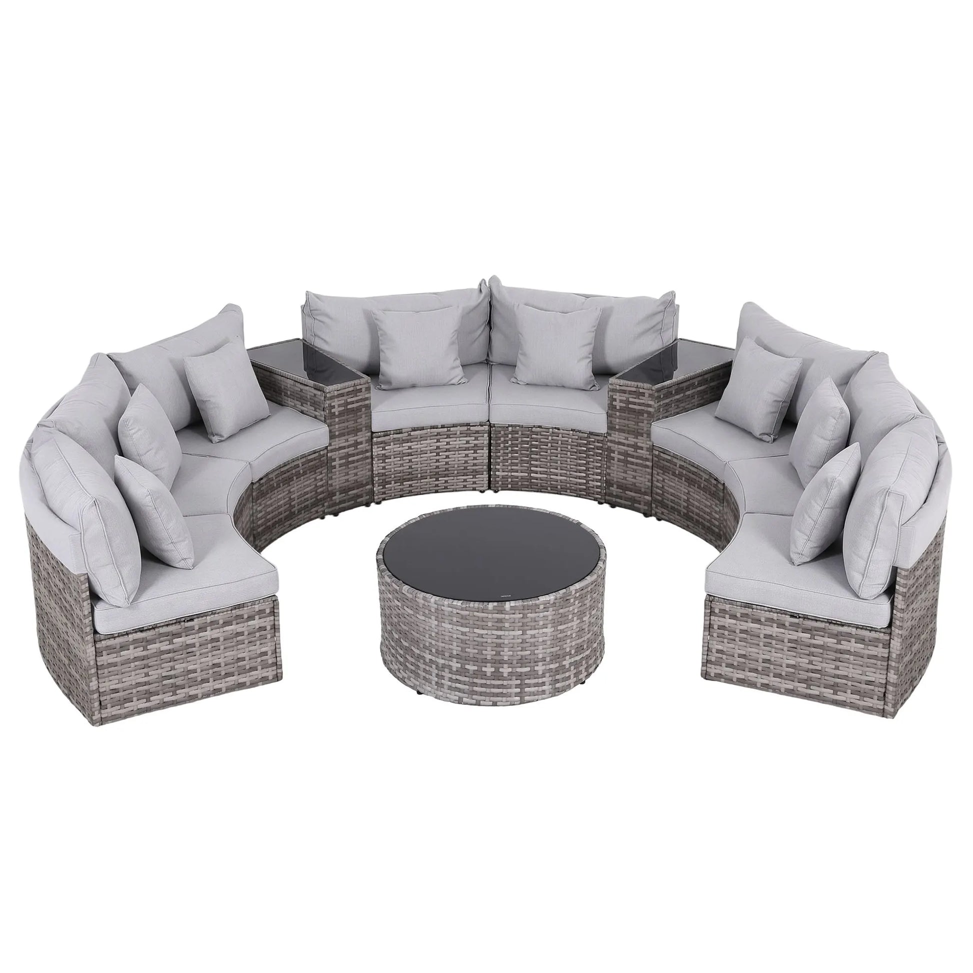 Gardeon 8 Seater Outdoor Sofa Set 11PCS Table Chair Set Garden Rattan Furniture - Image 8