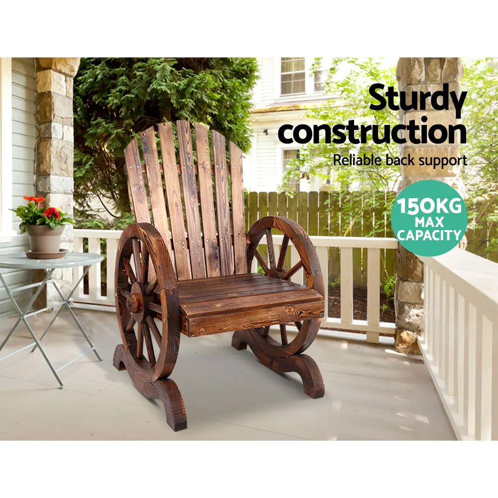 Gardeon Wooden Wagon Chair Outdoor - Image 6
