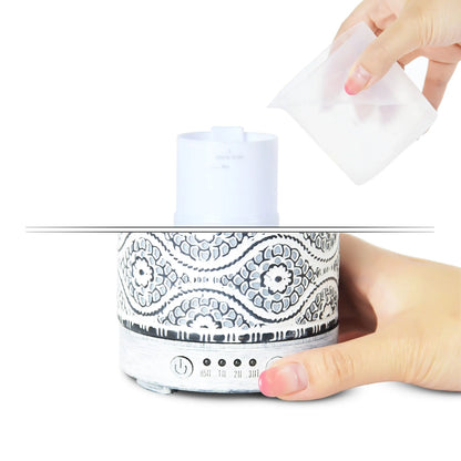 (LS) mbeat® activiva Metal Essential Oil and Aroma Diffuser-Vintage White -100ml Built-in 7 LED c... - Image 2
