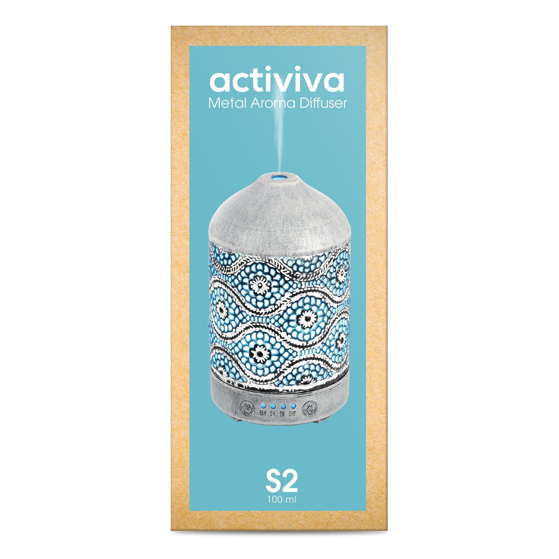 mbeat® activiva Metal Essential Oil and Aroma Diffuser-Vintage White -100ml Built-in 7 LED colour... - Image 4