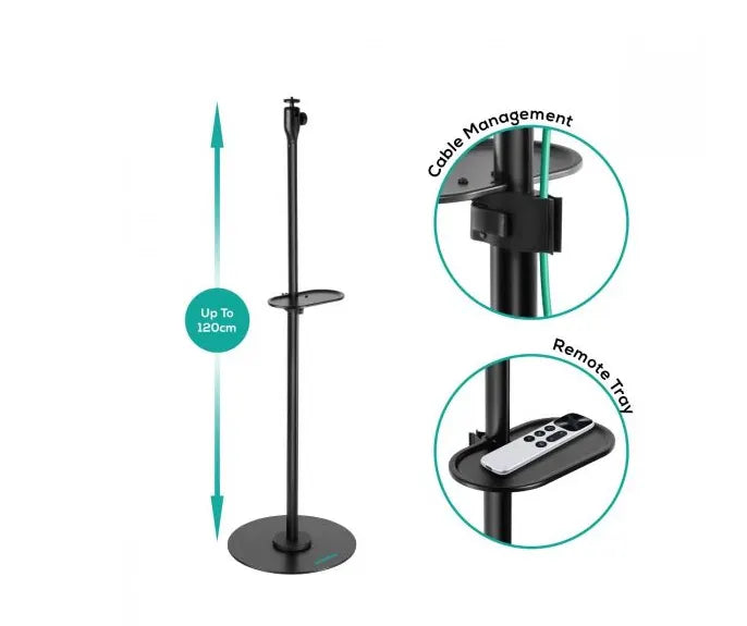 (LS) mbeat® activiva Universal Mini Projector Floor Stand offers 360° rotation, adjustable height... - Image 3