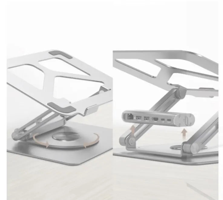 mbeat® Stage S12 Rotating Laptop Stand with USB-C Docking Station Flexible Ergonomic Design USB-C... - Image 3