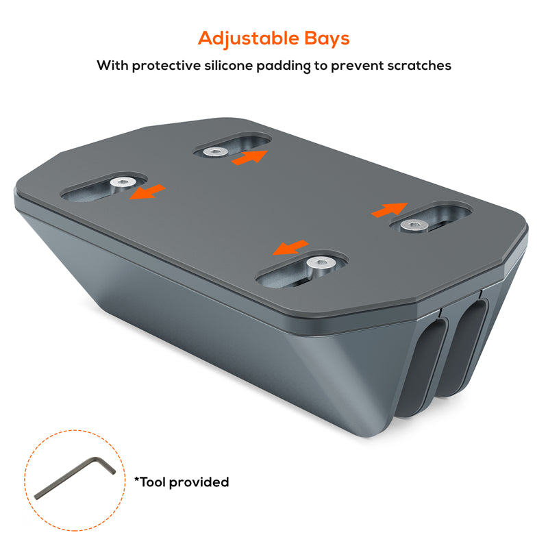 mbeat®  Stage S5 Adjustable Dual Bay Tablet, Laptop and MacBook Vertical Stand Declutter and Orga... - Image 3