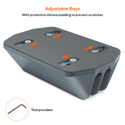 mbeat®  Stage S5 Adjustable Dual Bay Tablet, Laptop and MacBook Vertical Stand Declutter and Orga... - Image 3