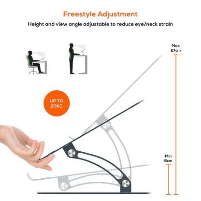 (LS)mbeat® Stage S6 Adjustable Elevated Laptop and MacBook Stand Elegant and Ergonomic Sleek and... - Image 2
