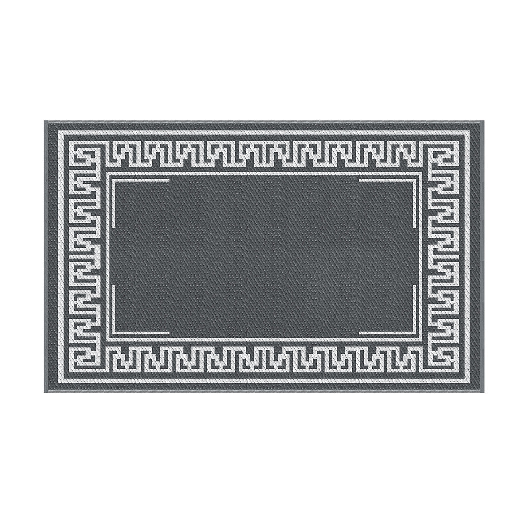 Gardeon Outdoor Rugs 152x244cm Large Carpet Reversible Area Mat PP Dual-Sided Patio Rug Greek Key - Image 3
