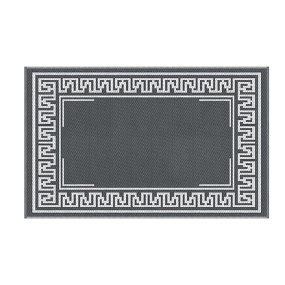 Gardeon Outdoor Rugs 152x244cm Large Carpet Reversible Area Mat PP Dual-Sided Patio Rug Greek Key - Image 3