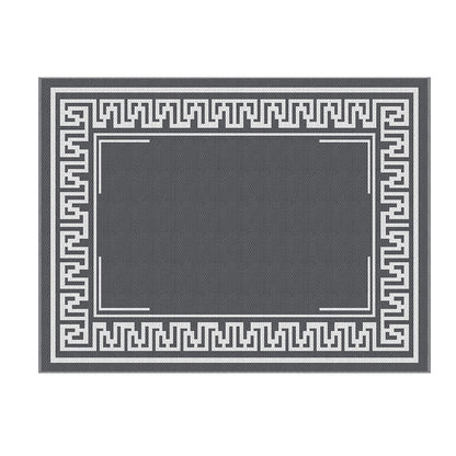 Gardeon Outdoor Rugs 274x366cm Large Carpet Reversible Area Mat PP Dual-Sided Patio Rug Greek Key - Image 3