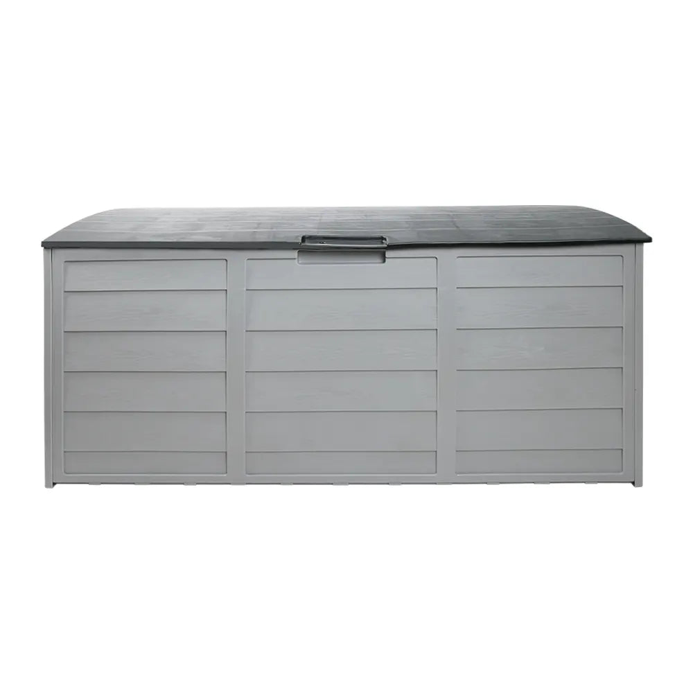 Gardeon Outdoor Storage Box 290L Lockable Organiser Garden Deck Shed Tool Grey - Image 3