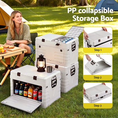 Gardeon 80L Outdoor Storage Box Foldable Camping Collapsible Bins Organizer - Image 4