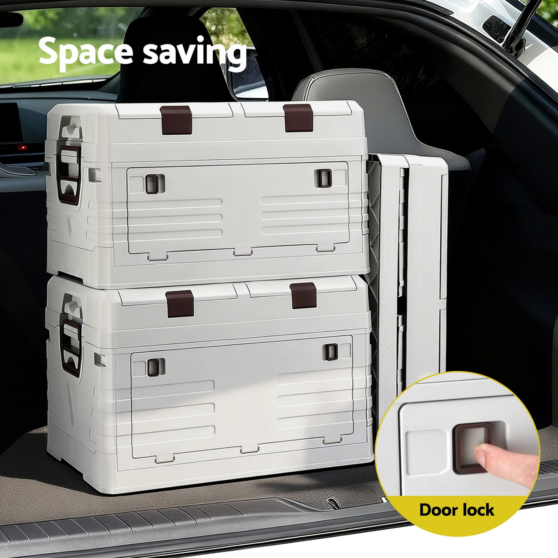 Gardeon 80L Outdoor Storage Box Foldable Camping Collapsible Bins Organizer - Image 5