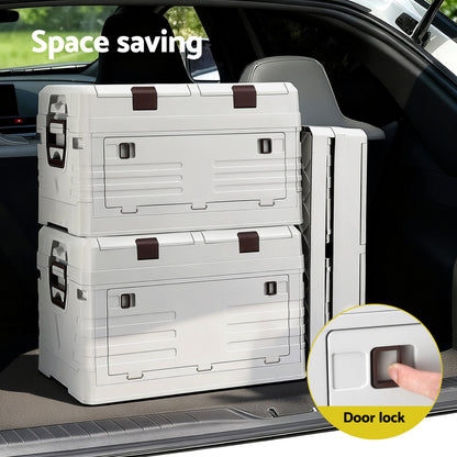 Gardeon 80L Outdoor Storage Box Foldable Camping Collapsible Bins Organizer - Image 5