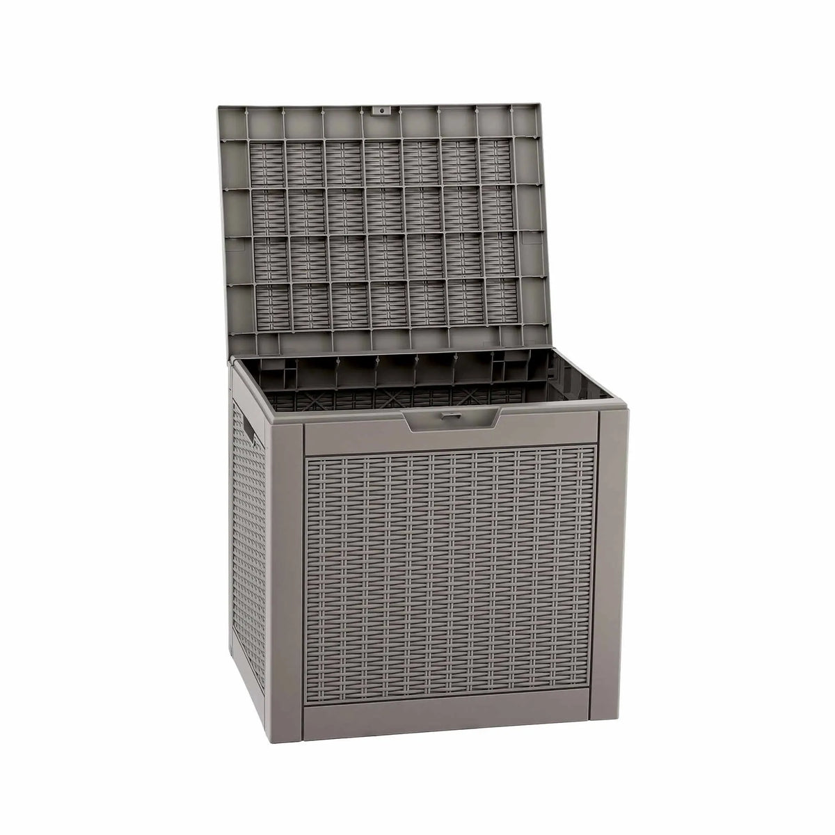 Gardeon Outdoor Storage Box 118L Container Lockable Garden Toy Tool Rattan-Texture Brown - Image 3