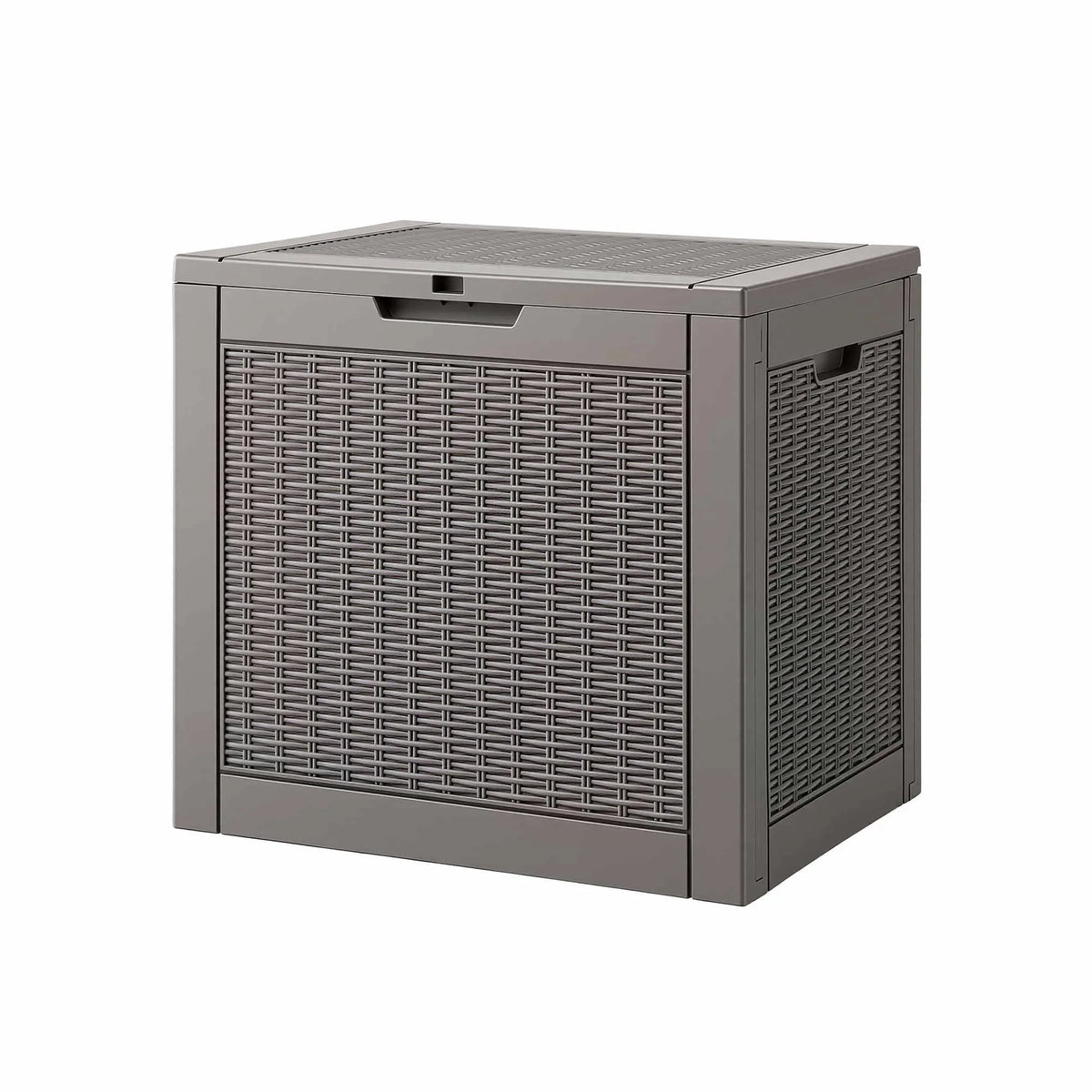 Gardeon Outdoor Storage Box 118L Container Lockable Garden Toy Tool Rattan-Texture Brown - Image 9