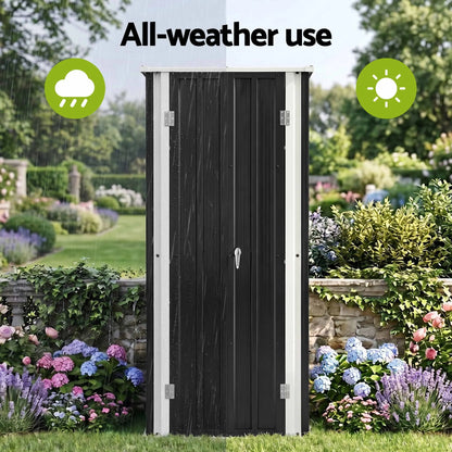 Gardeon Outdoor Storage Cabinet Garden Shed Tool Lockable Cupboard Steel Adjustable Shelves - Image 8