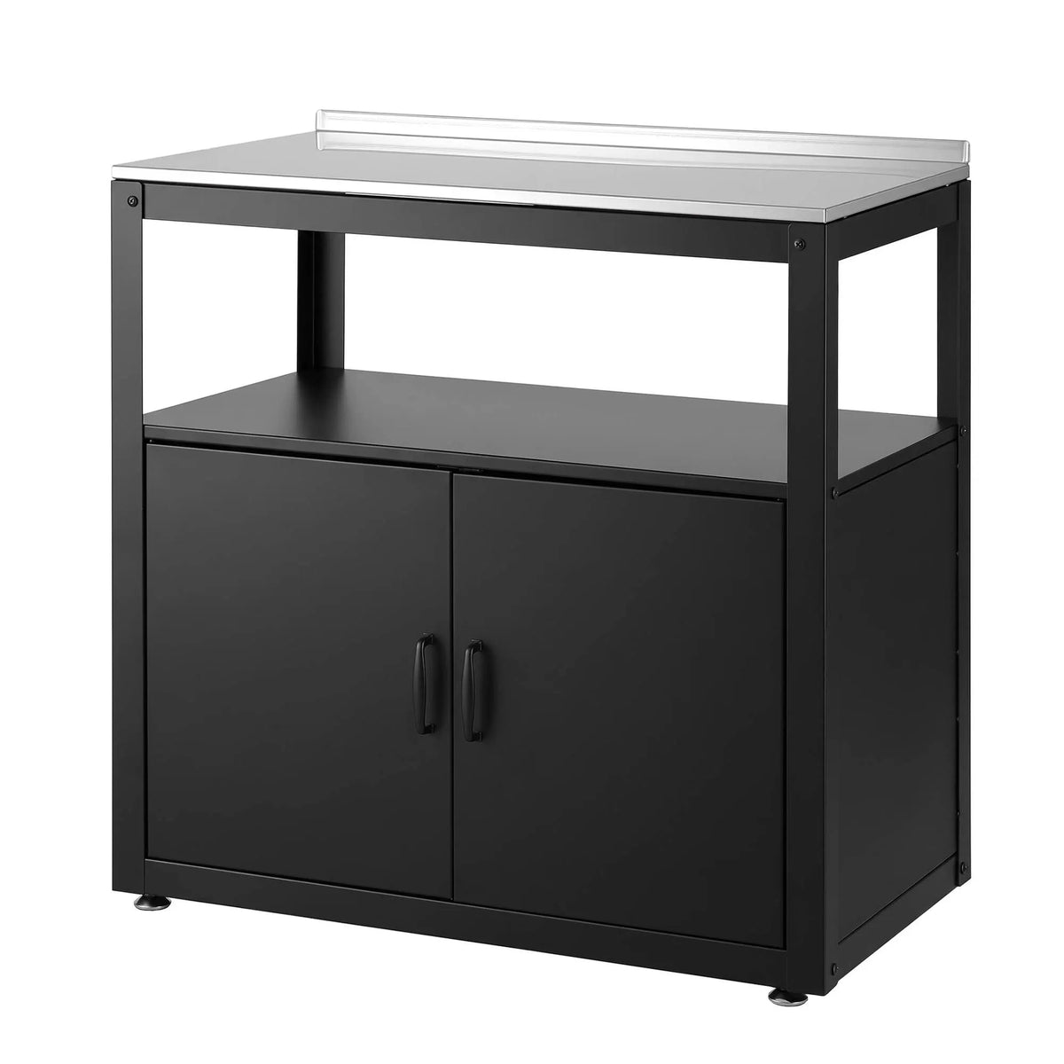 Gardeon Outdoor Storage Cabinet Garden Potting Bench Stainless Steel Table Top Black - Image 3