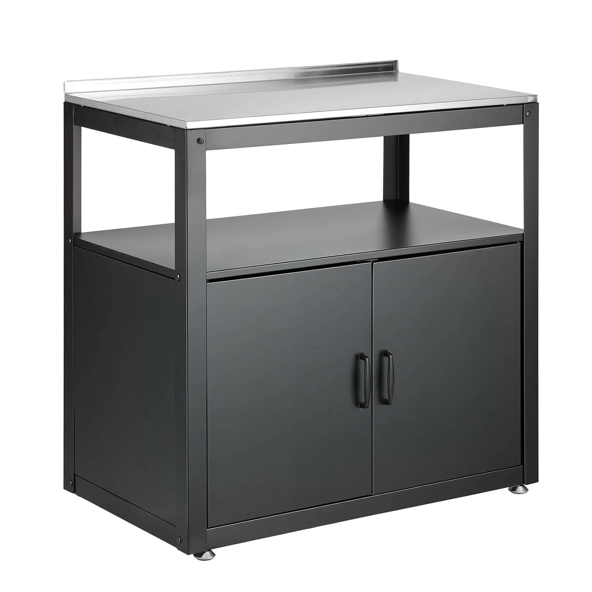 Gardeon Outdoor Storage Cabinet Garden Potting Bench Stainless Steel Table Top Black - Image 5