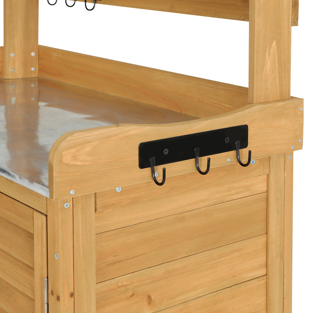 Gardeon Outdoor Storage Cabinet Box Potting Bench Table Shelf Chest Garden Shed - Image 3
