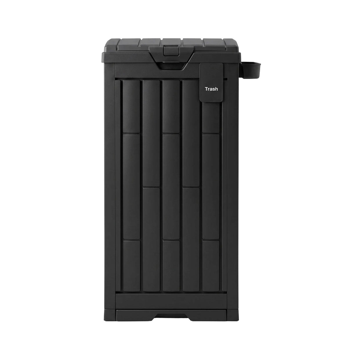 Gardeon Outdoor Trash Cans Polypropylene Patio Hideaway Bin 110L Black - Image 3