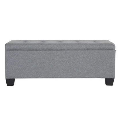Artiss Storage Ottoman Blanket Box 97cm Linen Grey - Image 3