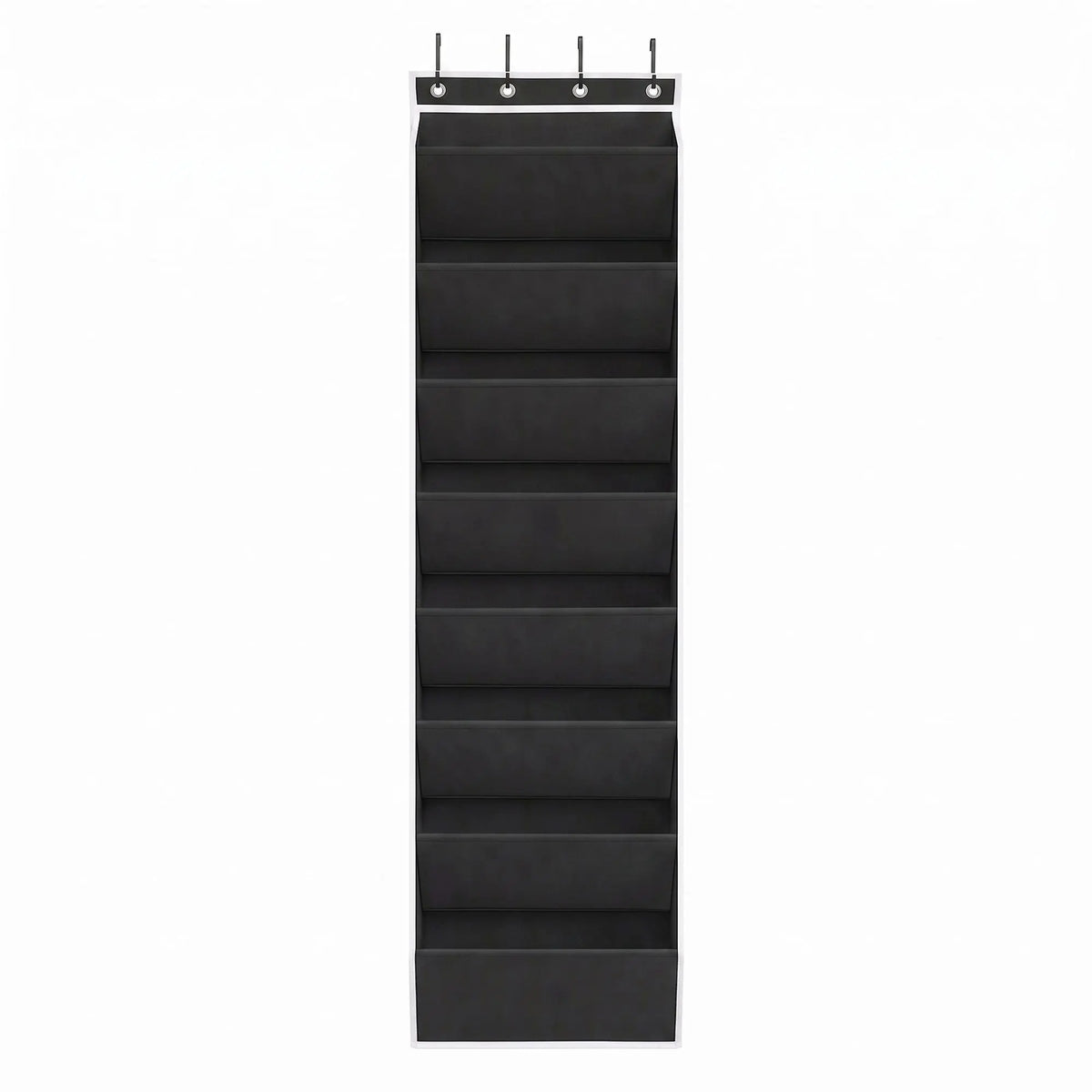 Artiss Over Door Shoe Organiser Storage 8-Tier Pantry Hanger Rack Fabric Black - Image 3