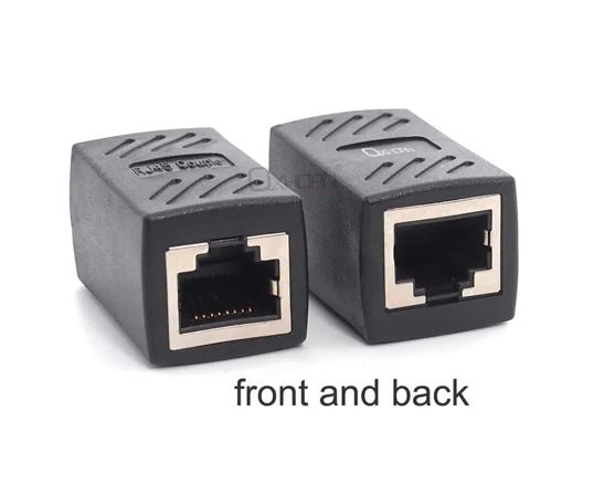 Oxhorn RJ45 Ethernet Inline 8 pins Coupler / Joiner Female to Female F-F Gold plated connections...