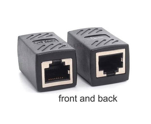 Oxhorn RJ45 Ethernet Inline 8 pins Coupler / Joiner Female to Female F-F Gold plated connections...