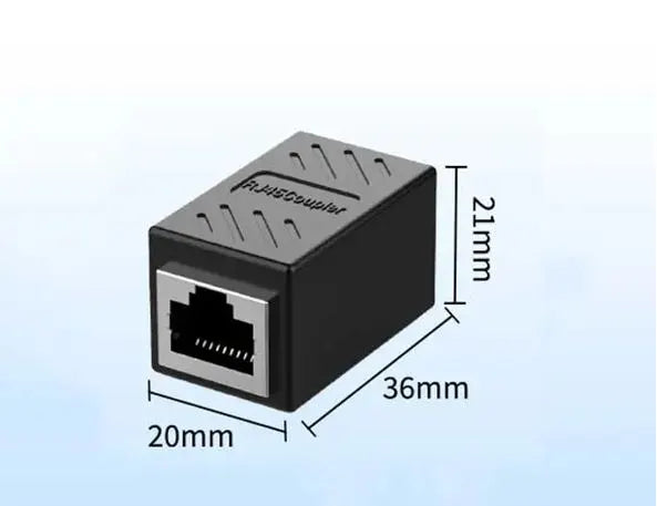 Oxhorn RJ45 Ethernet Inline 8 pins Coupler / Joiner Female to Female F-F Gold plated connections... - Image 3