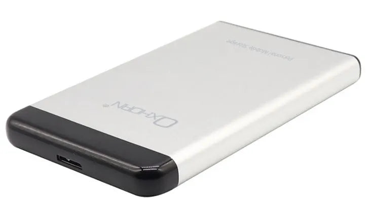 Oxhorn USB 3.0 USAP 2.5″ SATA HDD SSD Enclosure Silver USB3.0 Cable (included) 2YR WTY - Hard Dri...