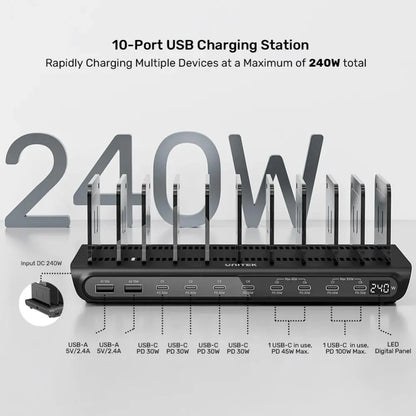 Unitek 240W 10-Port USB Smart Charging - Tablet Accessories - Image 4