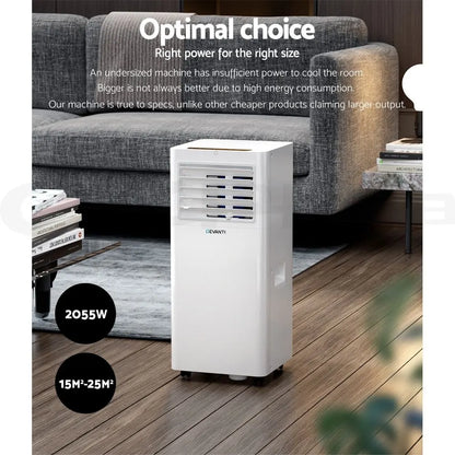Devanti Portable Air Conditioner 7000BTU Cooling Mobile Fan Cooler Dehumidifier - Image 5