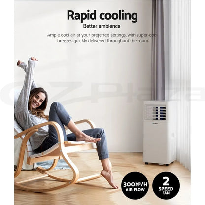 Devanti Portable Air Conditioner 7000BTU Cooling Mobile Fan Cooler Dehumidifier - Image 7