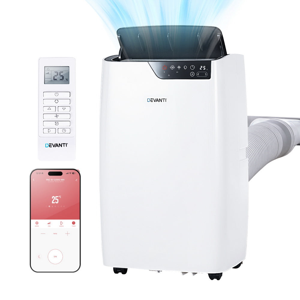 Devanti Portable Air Conditioner Dehumidifier Fan 12000BTU