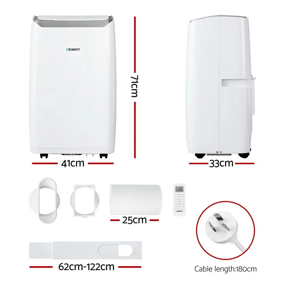 Devanti Portable Air Conditioner Dehumidifier Fan 14000BTU - Image 3