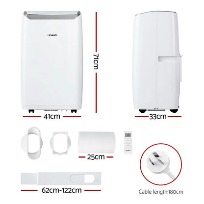 Devanti Portable Air Conditioner Dehumidifier Fan 14000BTU - Image 3