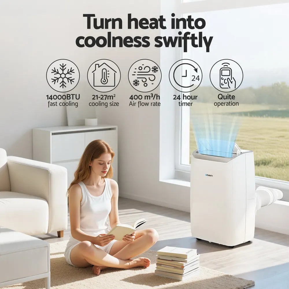 Devanti Portable Air Conditioner Dehumidifier Fan 14000BTU - Image 5