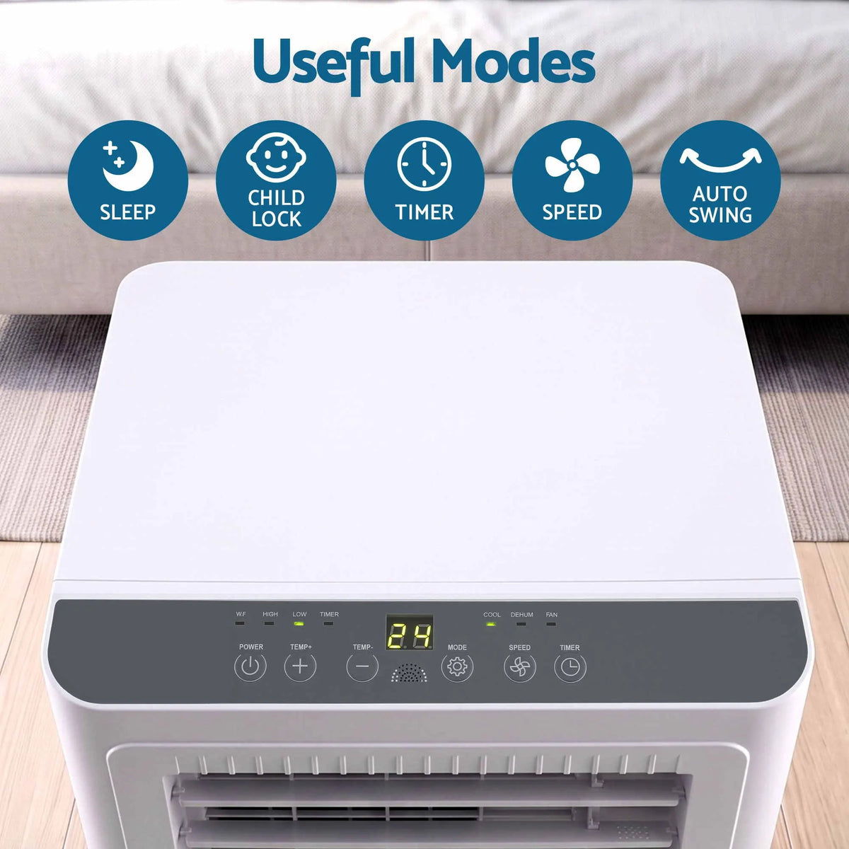 Devanti Portable Air Conditioner 5000 BTU 3-in-1 with Remote Control - Image 6