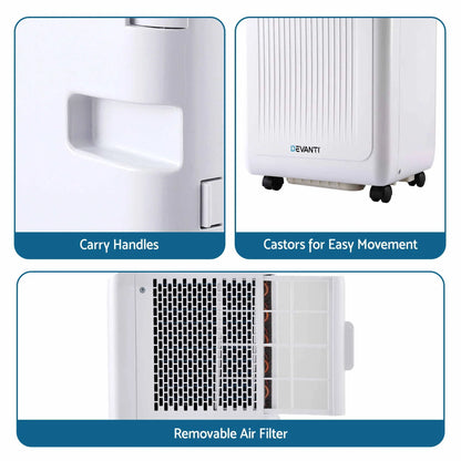 Devanti Portable Air Conditioner 5000 BTU 3-in-1 with Remote Control - Image 9