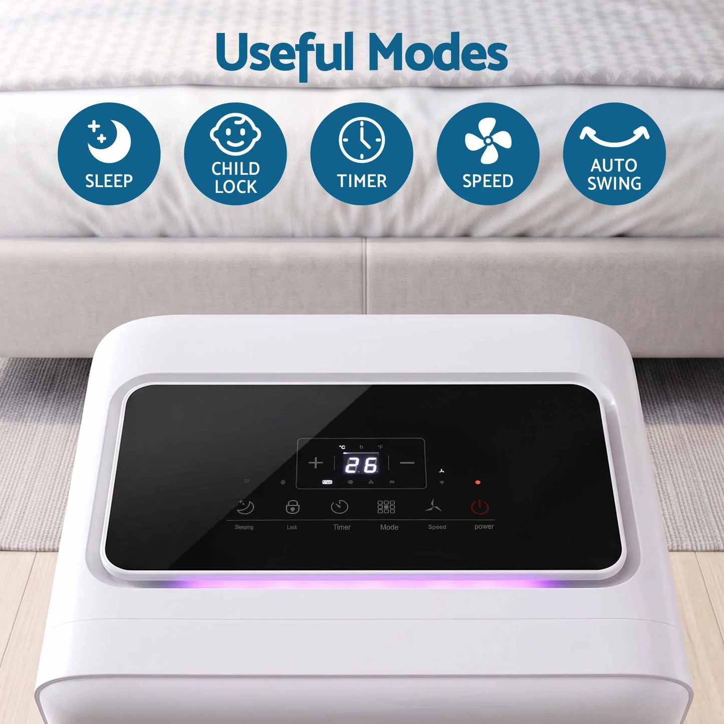 Devanti Portable Air Conditioner 9000 BTU 3-in-1 with Remote Control - Image 6