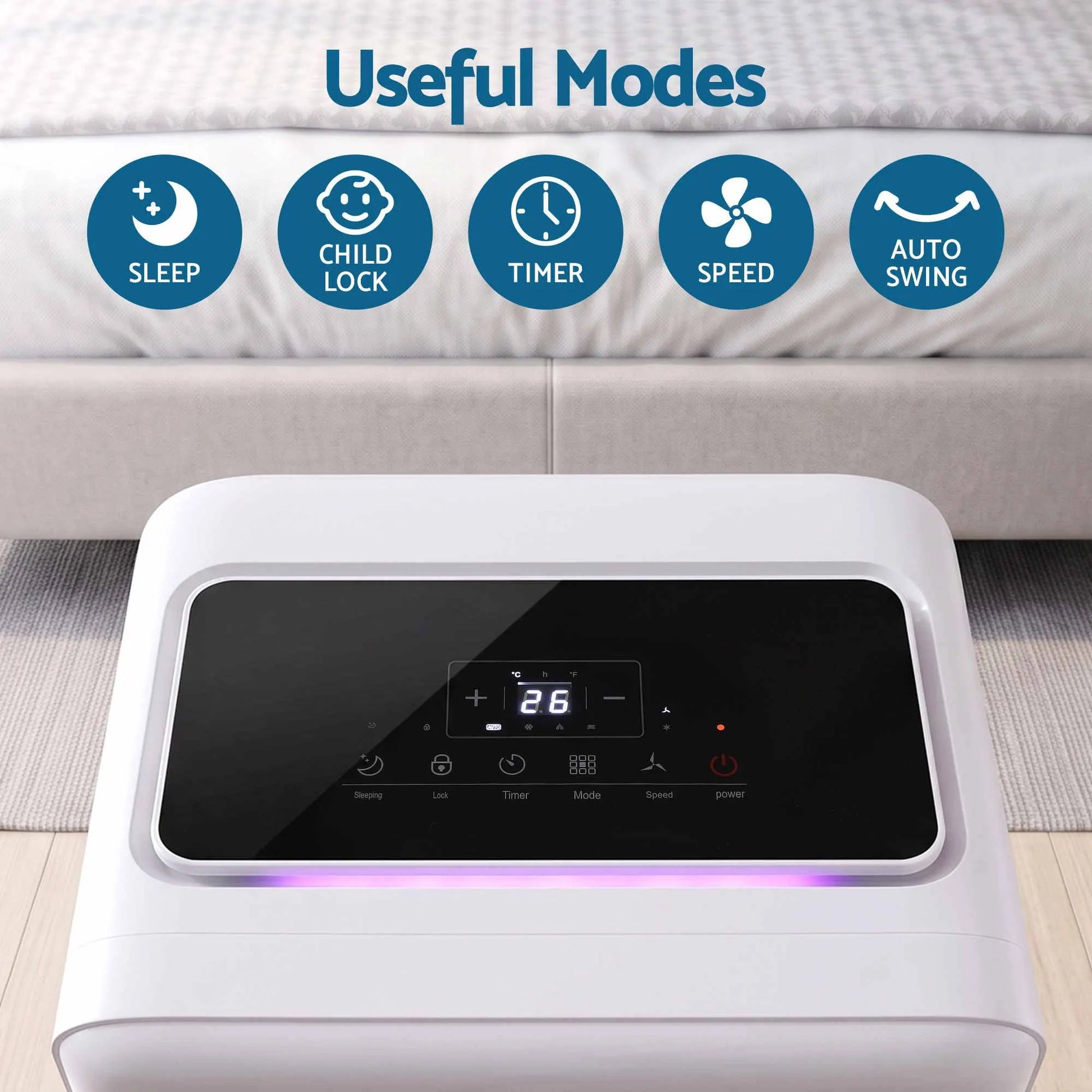 Devanti Portable Air Conditioner 9000 BTU 3-in-1 with Remote Control - Image 6