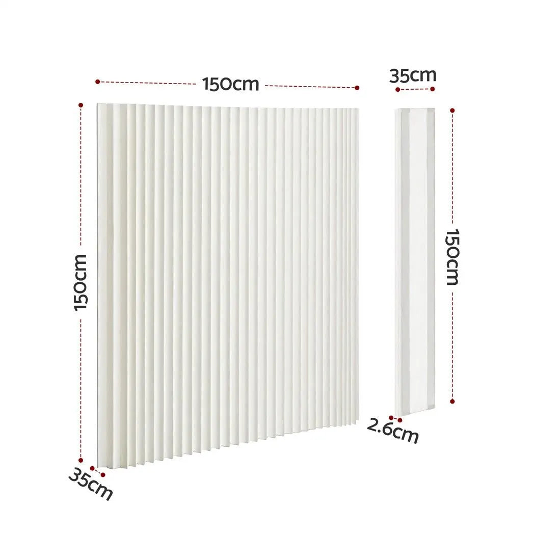 Artiss Paper Room Divider Folding Partition Screen Honeycomb Privacy Screen Freestanding 150cm White - Image 3