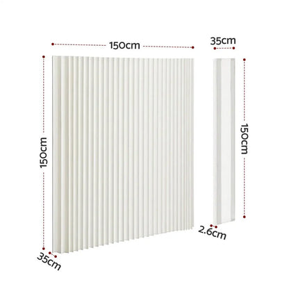 Artiss Paper Room Divider Folding Partition Screen Honeycomb Privacy Screen Freestanding 150cm White - Image 3