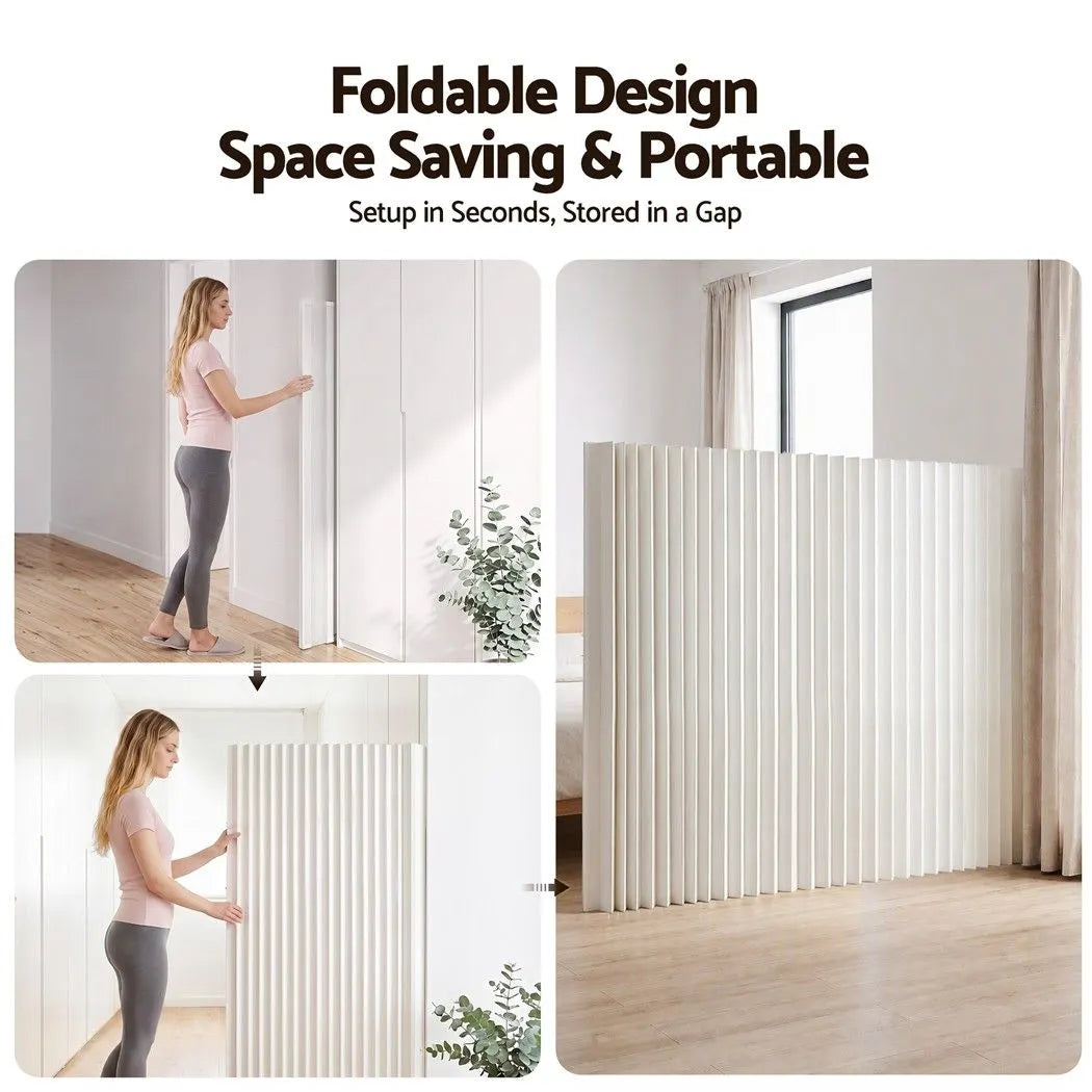 Artiss Paper Room Divider Folding Partition Screen Honeycomb Privacy Screen Freestanding 150cm White - Image 5