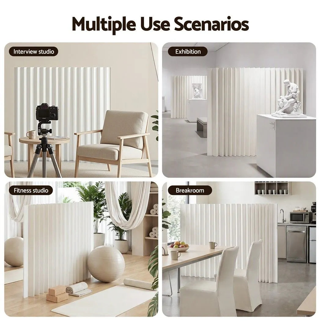 Artiss Paper Room Divider Folding Partition Screen Honeycomb Privacy Screen Freestanding 150cm White - Image 8