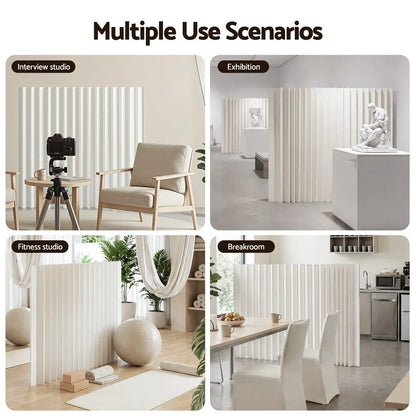 Artiss Paper Room Divider Folding Partition Screen Honeycomb Privacy Screen Freestanding 150cm White - Image 8