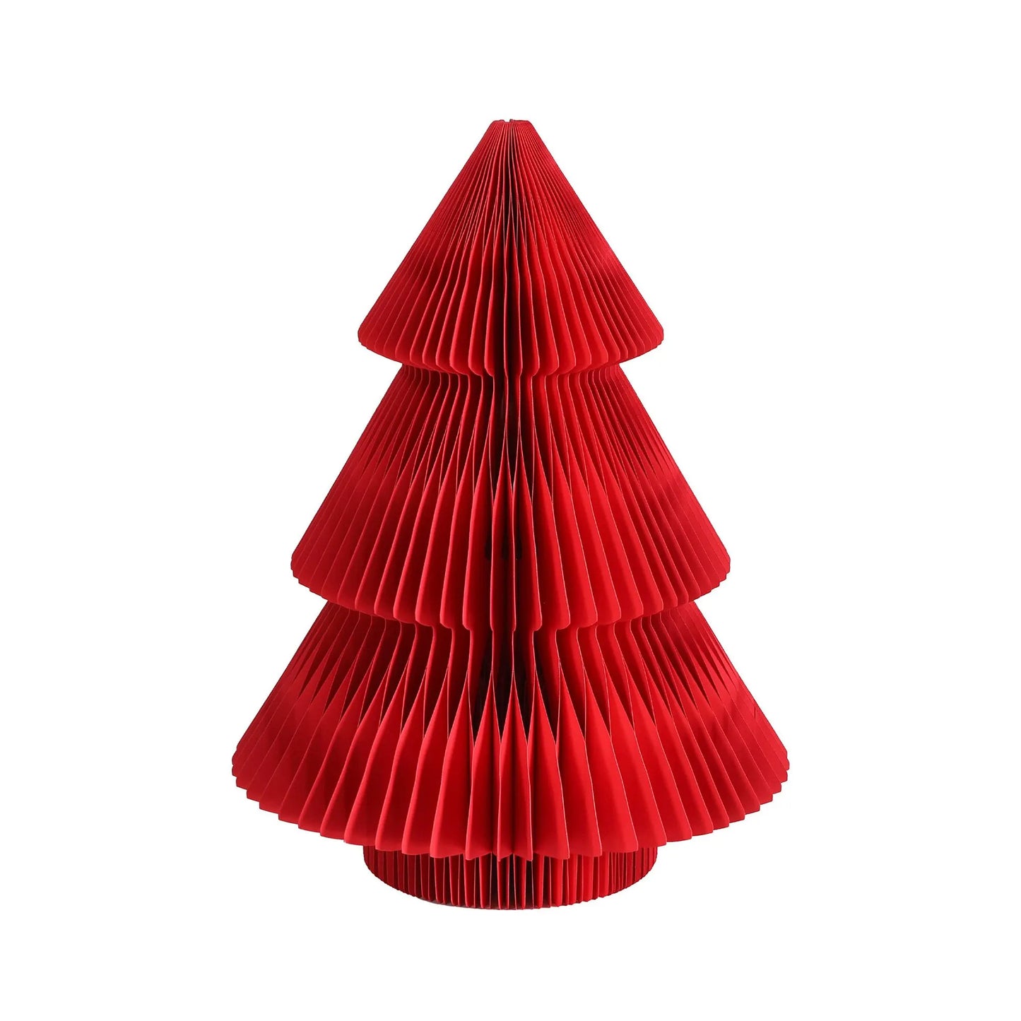 Jingle Jollys Paper Christmas Tree 47CM w/ Star Topper Xmas Decoration Tabletop Red DIY Ornament Set - Image 4